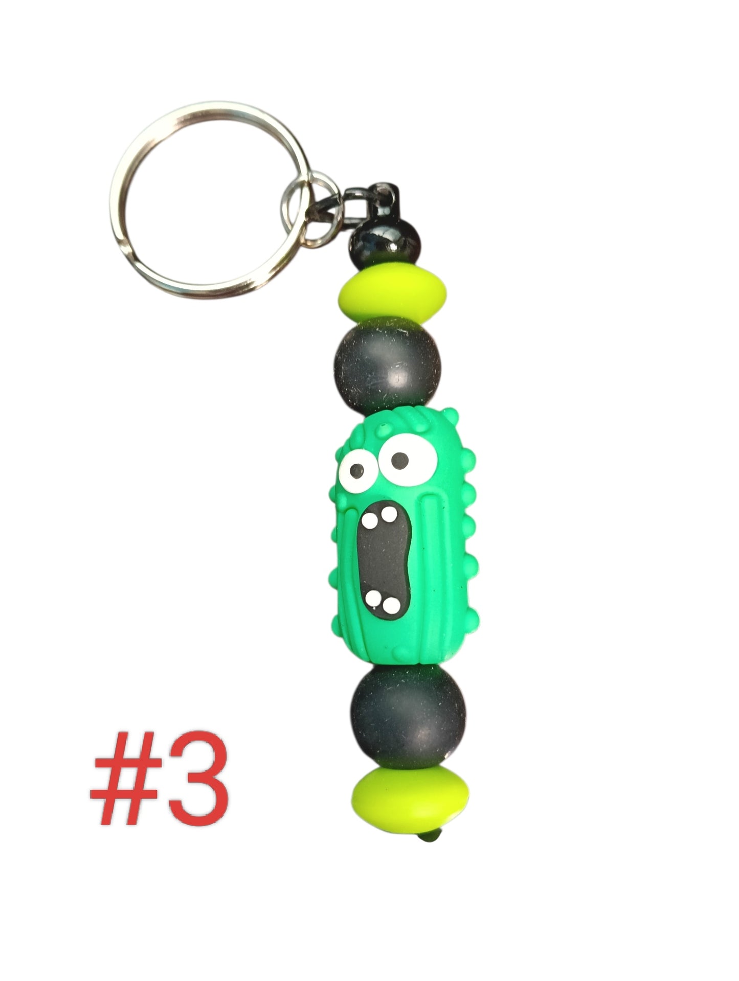 Fruit themed- various designs silicone beaded keychain