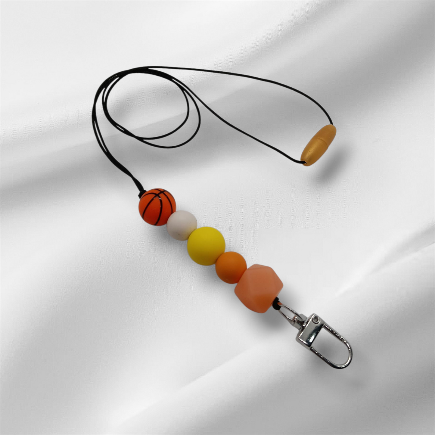 Basketball Beaded Lanyard