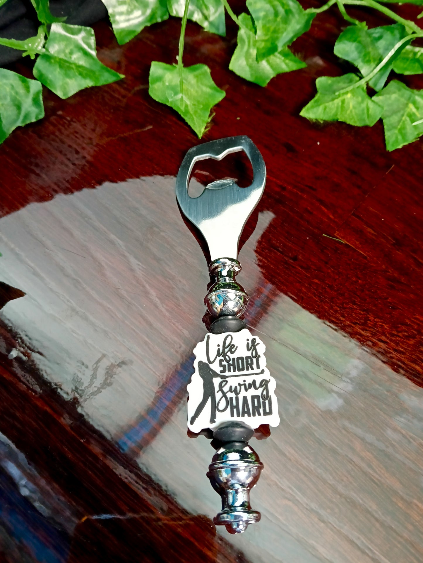 Golf Beaded Bottle Opener