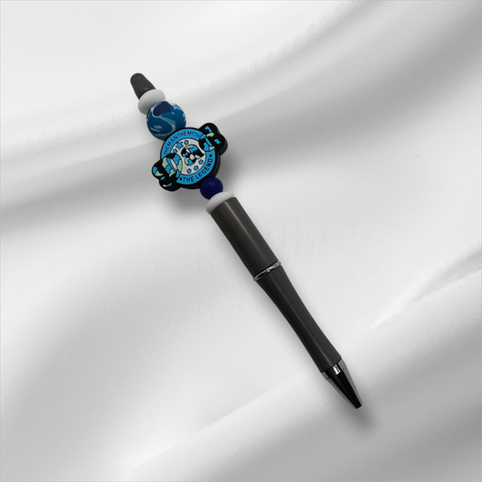 Man,Myth,Legend Dad Beaded Pen- Black/Grey/Navy