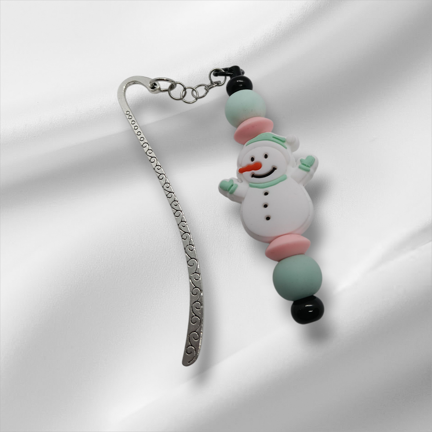 Snowman Beaded Bookmark