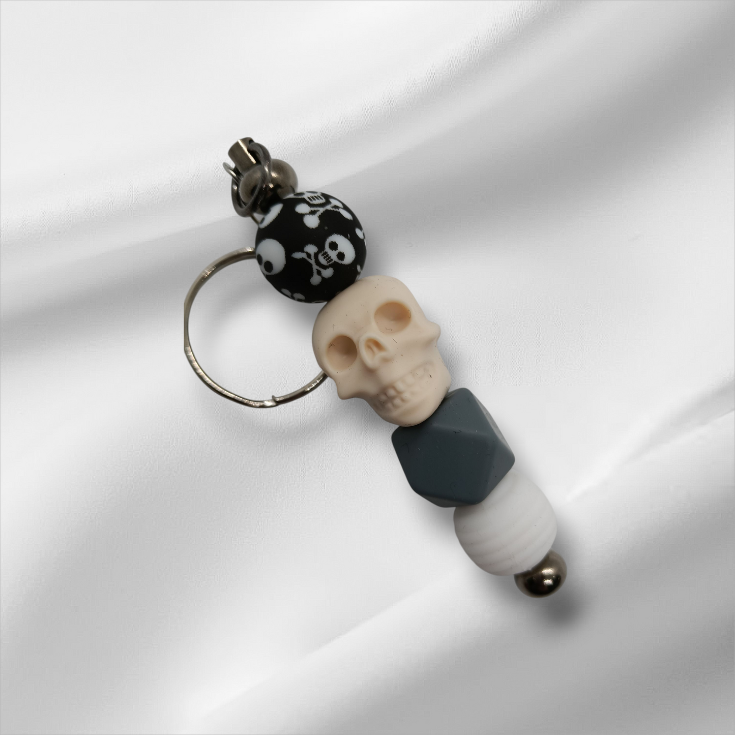 Skull Beaded Keychain