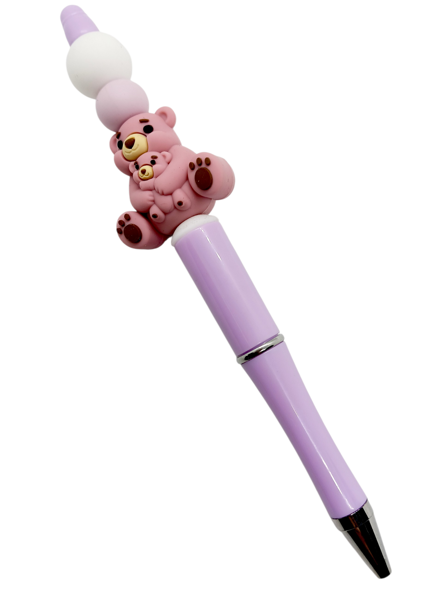 Mama Bear & Cub Beaded Pen