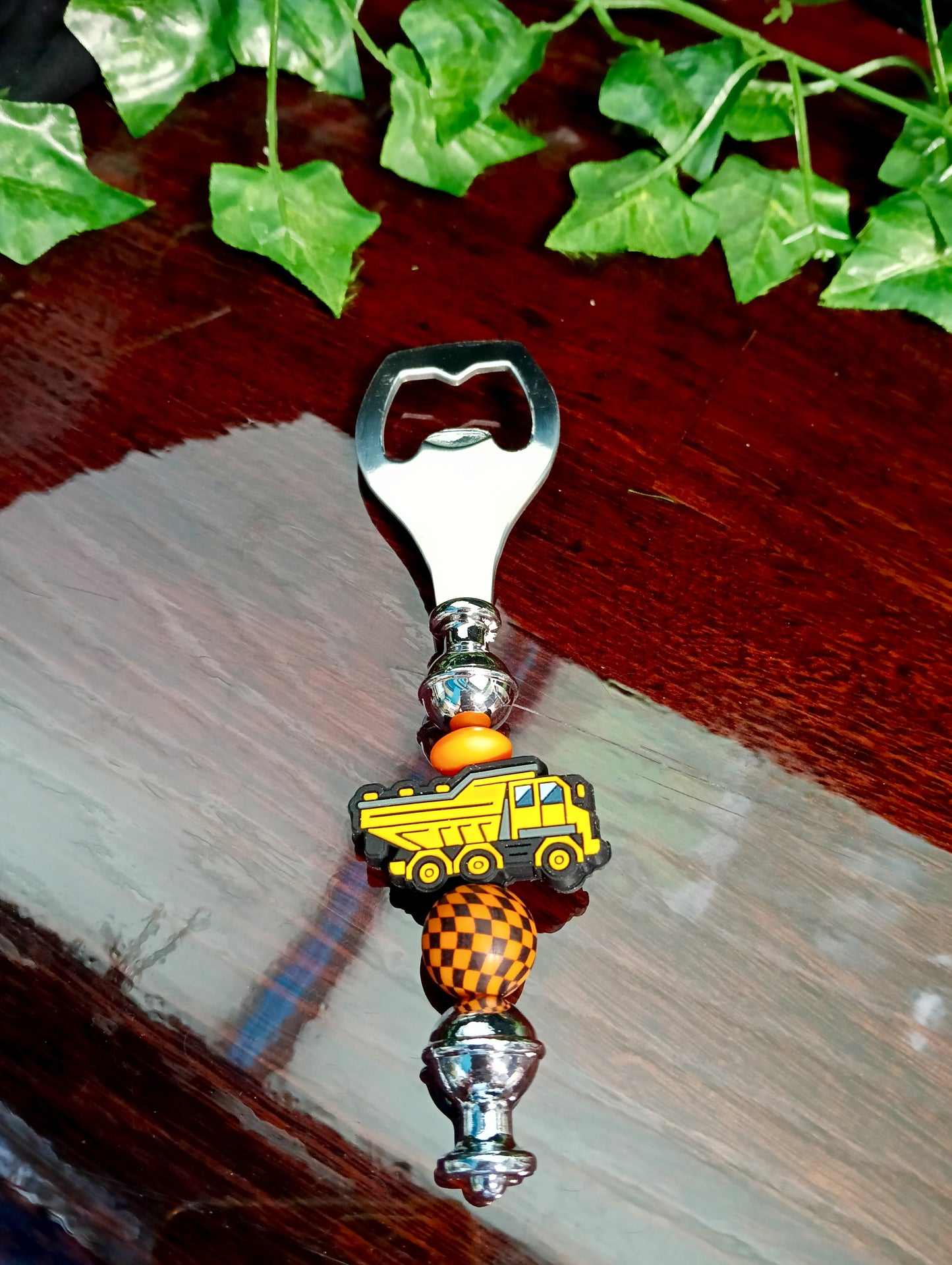 Dump Truck Beaded Bottle Opener