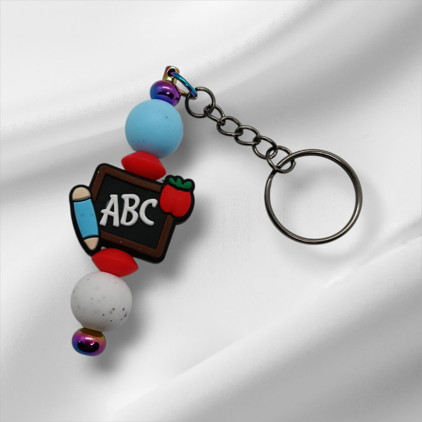 ABC Blackboard Beaded Keychain