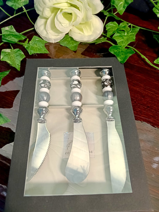 Skull+Bone's Theme Cheese Cutlery 3pc Set