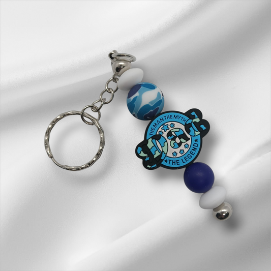 Man,Myth,Legend Dad Beaded Keychain