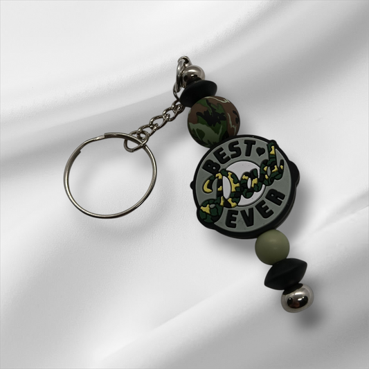 Best Dad Ever Beaded Keychain