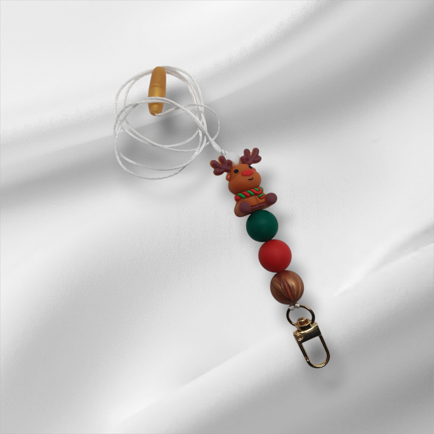 Reindeer Beaded Lanyard