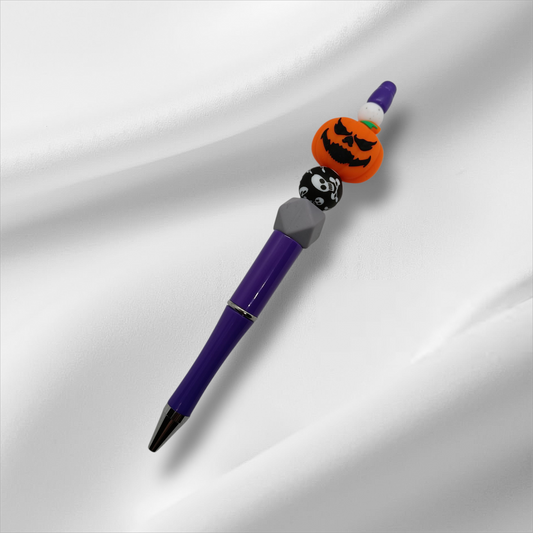 Halloween-Pumpkin Beaded Pen
