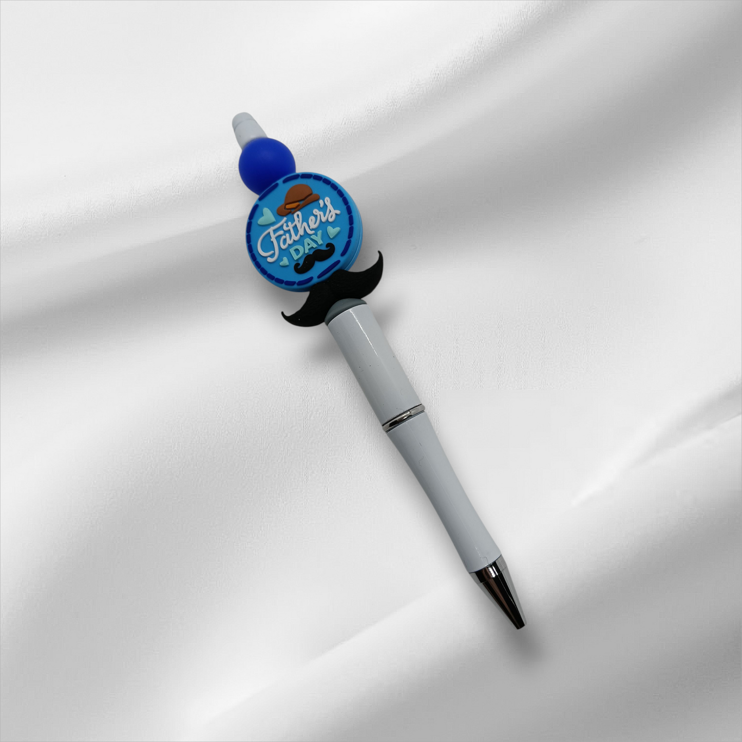 Father's Day Beaded Pen -Black/Grey/White