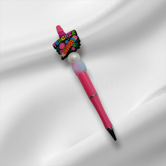 Teacher-Bright Beaded Pen