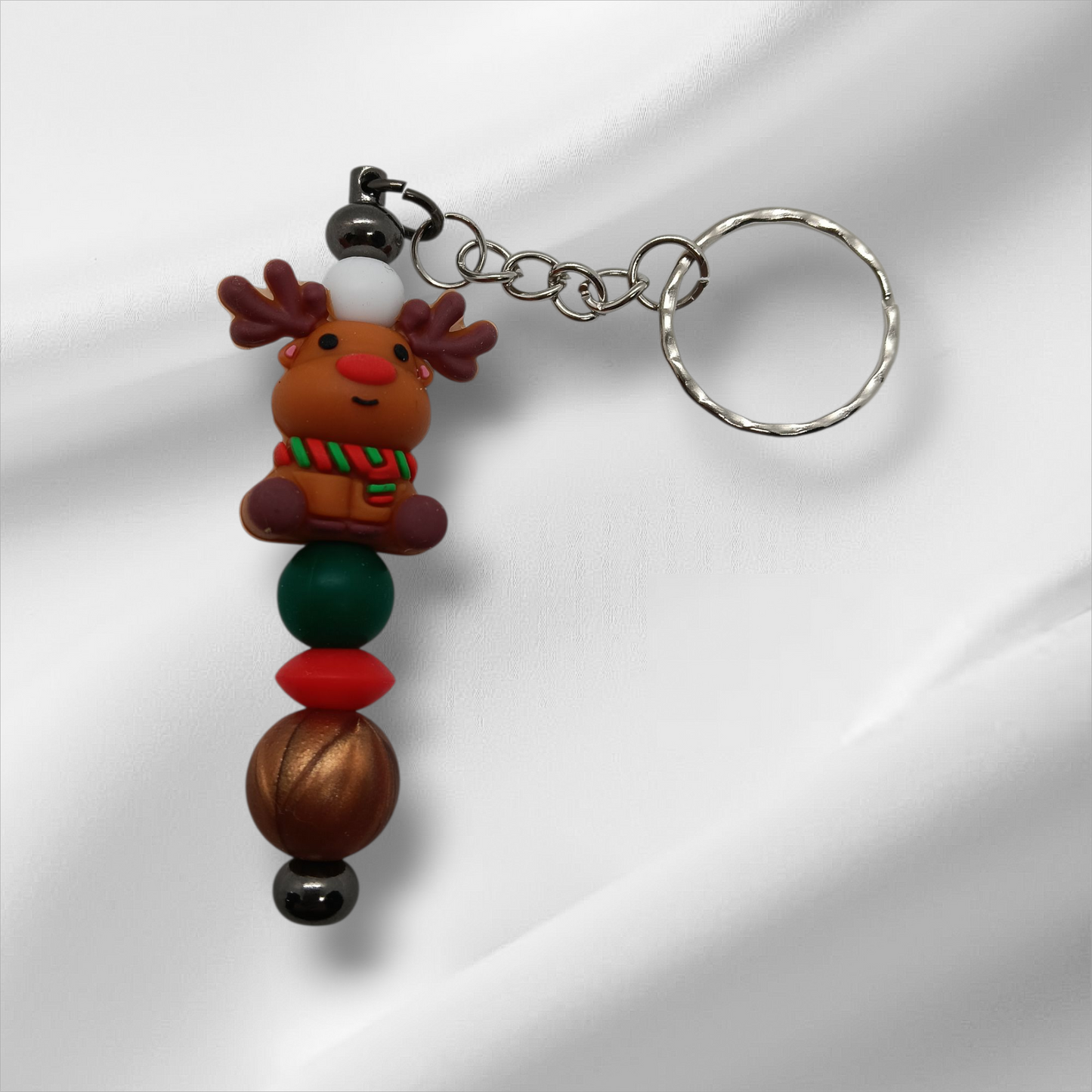 Reindeer Beaded Keychain
