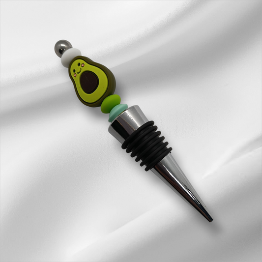 Avocado Beaded Bottle Stopper