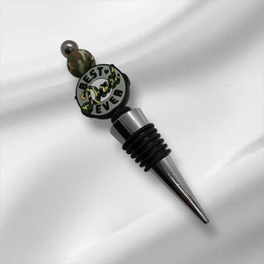 Best Dad Ever Beaded Bottle Stopper