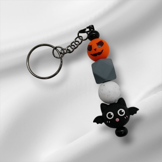 Halloween-Mini Bat Beaded Keychain