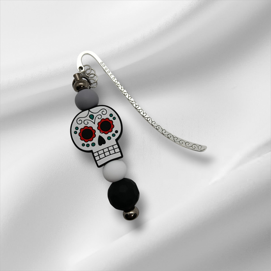 Sugar Skull Beaded Bookmark