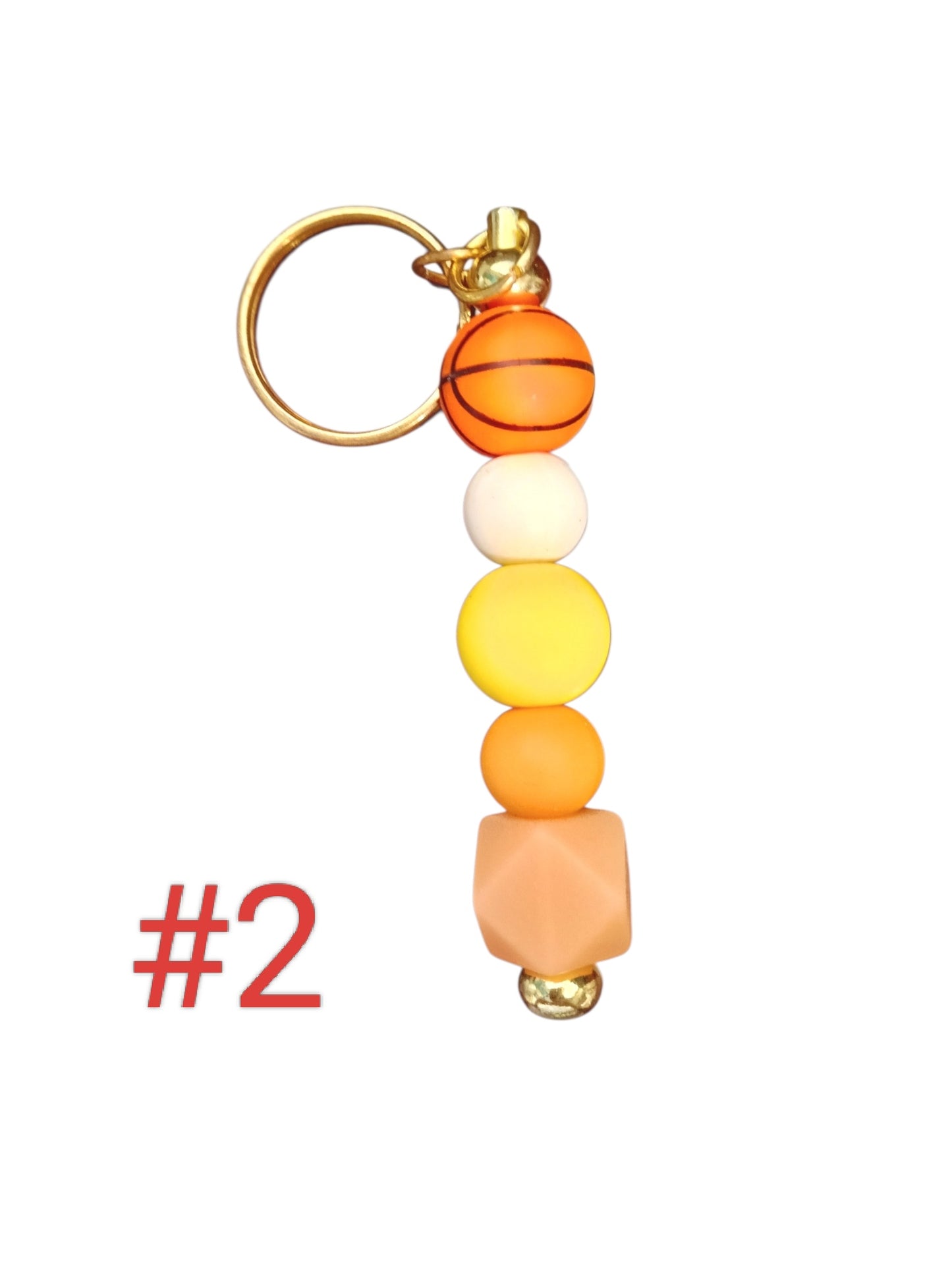 Sport Series- assorted designs silicone beaded keychain