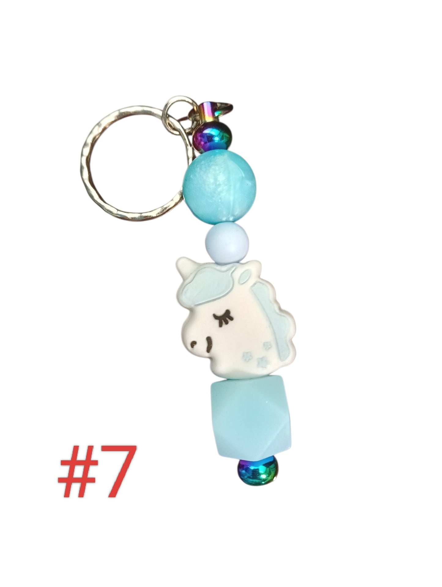 Animal-Assorted designs silicone beaded keychain