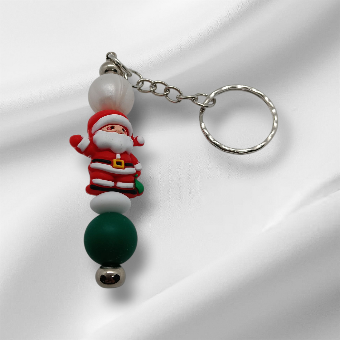 Santa Beaded Keychain
