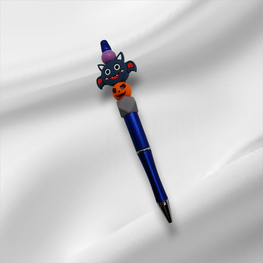 Halloween-Blue Bat Beaded Pen