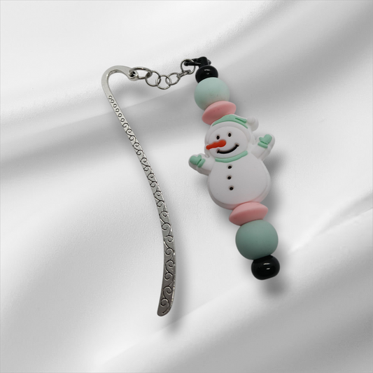 Snowman Beaded Bookmark