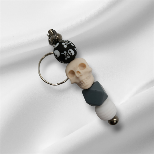 Skull Beaded Keychain