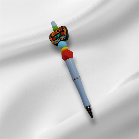 Teach Inspire Beaded Pen