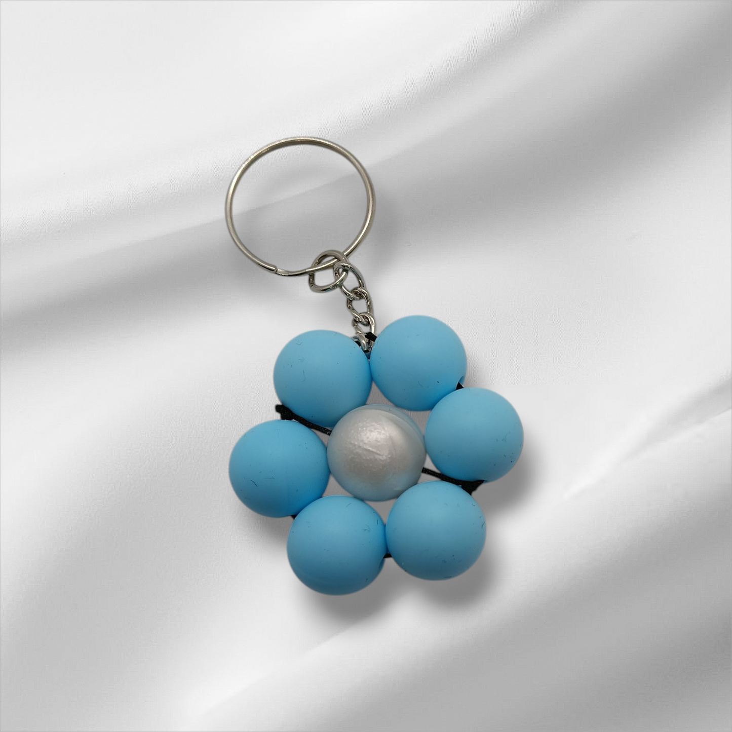 Flower Shaped Beaded Keychain