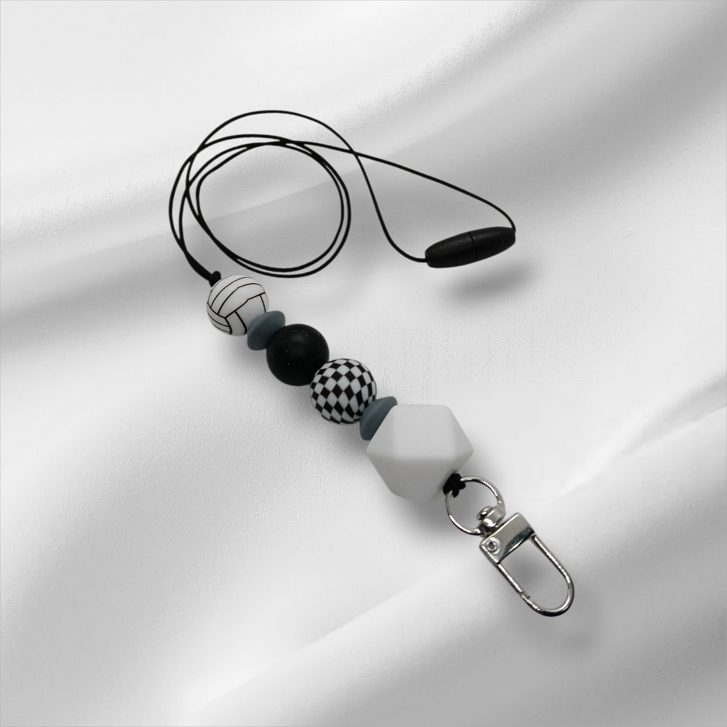 Volleyball Beaded Lanyard