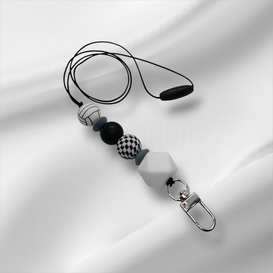 Volleyball Beaded Lanyard