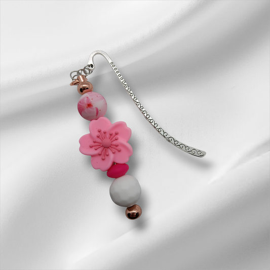 Cherry Blossom Beaded Bookmark
